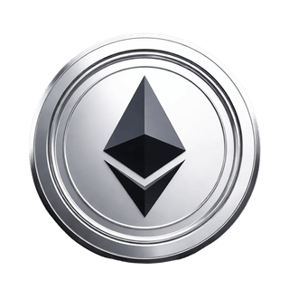 Floating design element showing the Ethereum (ETH) coin